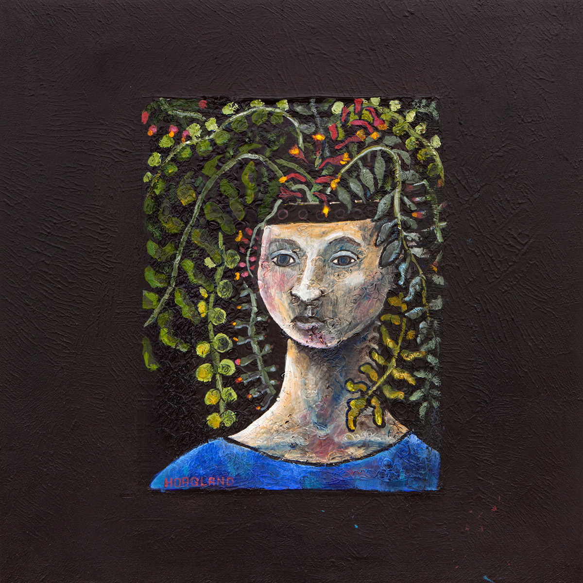 Woman with Ferns